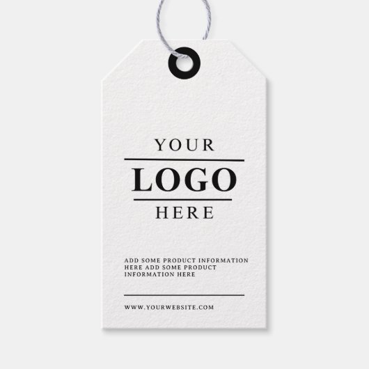 Eenvoudige aangepaste logo kleding hangprijslabel cadeaulabel (Voorkant)