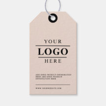 Eenvoudige aangepaste logo kleding hangprijslabel