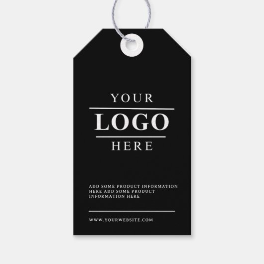 Eenvoudige aangepaste logo kleding hangprijslabel cadeaulabel (Voorkant)