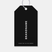 Eenvoudige aangepaste logo kleding hangprijslabel cadeaulabel (Achterkant)