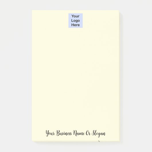 Eenvoudige Aangepaste Logo Kleine bedrijven Lichtg Post-it® Notes (Voorkant)