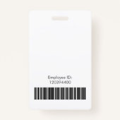 Eenvoudige aangepaste Logo-medewerker Foto-ID Badge (Achterkant)