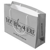 Eenvoudige aangepaste Logo met QR-code (Business G Groot Cadeauzakje (Achterkant Gekanteld)