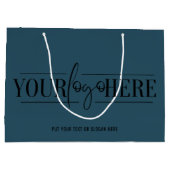 Eenvoudige aangepaste Logo met QR Code Business Na Groot Cadeauzakje (Achterkant)