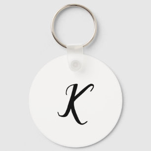 EENVOUDIGE AANGEPASTE LOGO MINIMAAL BLauw WIT Sleutelhanger
