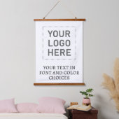 Eenvoudige aangepaste Logo op maat Hangend Wandkleed (Slaapkamer)