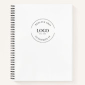 Eenvoudige aangepaste logo QR CODE websitepromotie Notitieboek (Voorkant)