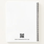 Eenvoudige aangepaste logo QR CODE websitepromotie Notitieboek (Achterkant)