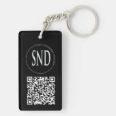 Eenvoudige Aangepaste Logo QR Code Zakelijk Sleutelhanger (achterkant)
