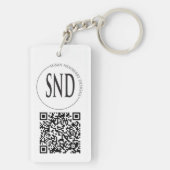 Eenvoudige Aangepaste Logo QR Code Zakelijk Sleutelhanger (achterkant)