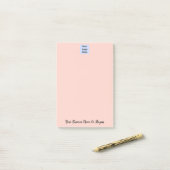 Eenvoudige aangepaste Logo Small Business Peach Si Post-it® Notes (Op bureau)