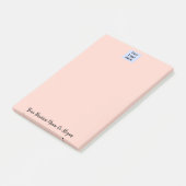 Eenvoudige aangepaste Logo Small Business Peach Si Post-it® Notes (Schuin)