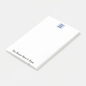 Eenvoudige aangepaste Logo Small Business White Post-it® Notes (Schuin)