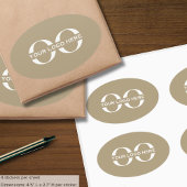 Eenvoudige aangepaste Logo-Stickers Ovale Sticker