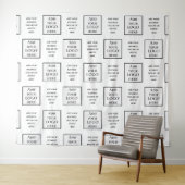 Eenvoudige, aangepaste LOGO TAGLINE-backdrop Wandkleed (In Situ (horizontaal))