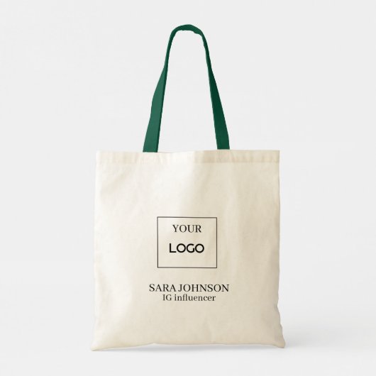 Eenvoudige aangepaste logo-tas tote bag (Achterkant)