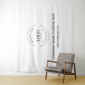 Eenvoudige aangepaste logo tekst website achtergro wandkleed (In situ)