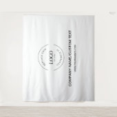 Eenvoudige aangepaste logo tekst website achtergro wandkleed (Voorkant)