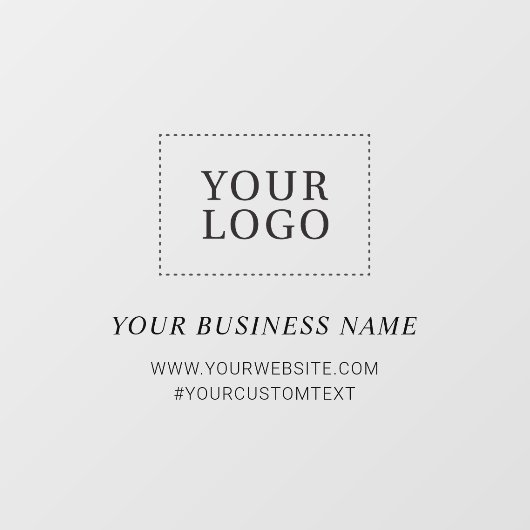 Eenvoudige aangepaste Logo voor zakelijk gebruik Raamsticker (Vel)