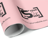 Eenvoudige, aangepaste Logo voor zakelijke promoti Cadeaupapier (Rol Hoek)