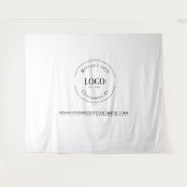 Eenvoudige Aangepaste Logo website Bedrijfsachterg Wandkleed (Voorkant (horizontaal))