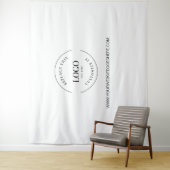 Eenvoudige Aangepaste Logo website Bedrijfsachterg Wandkleed (In situ)