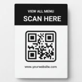 Eenvoudige aangepaste moderne QR-code | Digitaal m Fotoplaat (voorkant)