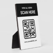 Eenvoudige aangepaste moderne QR-code | Digitaal m Fotoplaat (Zijkant)