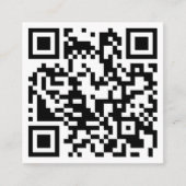 Eenvoudige aangepaste moderne sociale media QR cod Vierkante Visitekaartje (Voorkant)