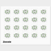 Eenvoudige Aangepaste Monogram Golfspeler Naam Vierkante Sticker (Vel)
