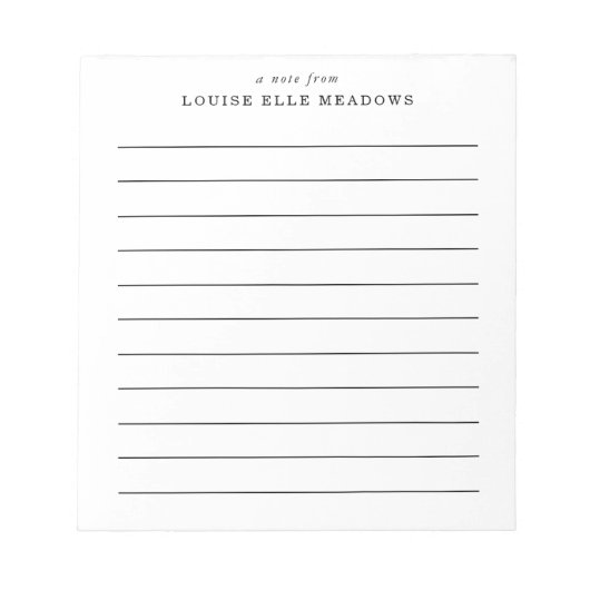 Eenvoudige aangepaste naam notitieblok (Voorkant)