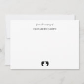 Eenvoudige aangepaste naam voor baby showers baby  notitiekaartje (Voorkant)