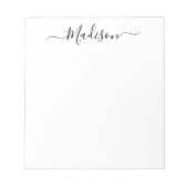 Eenvoudige aangepaste naam voor Chic-minimalistisc Notitieblok (Voorkant)