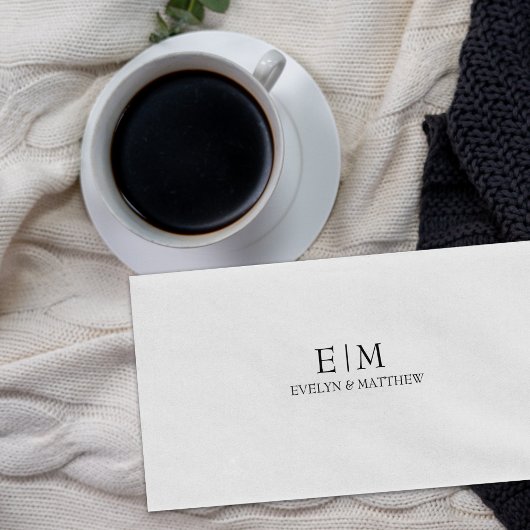 Eenvoudige aangepaste namen monogram rubberstempel