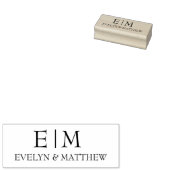 Eenvoudige aangepaste namen monogram rubberstempel (Gestempeld)