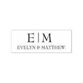 Eenvoudige aangepaste namen monogram rubberstempel (Afrduk)