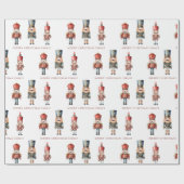 Eenvoudige aangepaste Notenkraker Kerstvakantie Cadeaupapier (Vlak)