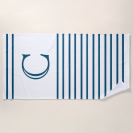 Eenvoudige, aangepaste Ocean Blue Line Strandlaken