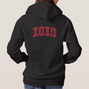 Eenvoudige aangepaste paar namen knuffels en kusse hoodie