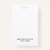 Eenvoudige aangepaste QR-code Business Logo Lanyar Badge (Achterkant)