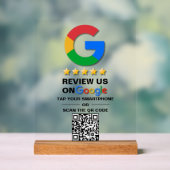 Eenvoudige aangepaste QR-code Google Review Acryl Bord (Neutraal)