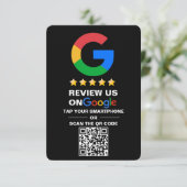 Eenvoudige aangepaste QR-code Google Review Busine Informatiekaartje (Staand voorkant)