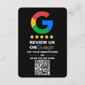 Eenvoudige aangepaste QR-code Google Review Busine Informatiekaartje (Voorkant)