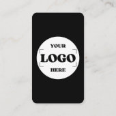 Eenvoudige aangepaste QR-code Google Review Zwart Visitekaartje (Achterkant)