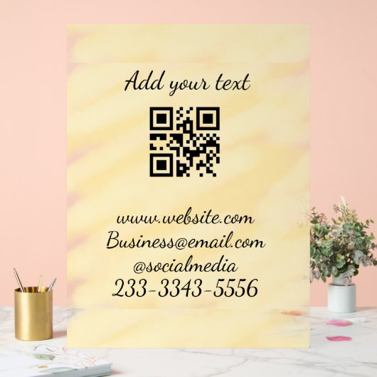 eenvoudige aangepaste QR-code jouw naam toevoegen  Acryl Bord (Huwelijk)