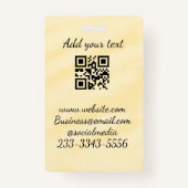 eenvoudige aangepaste QR-code jouw naam toevoegen  Badge (Achterkant)