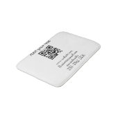 eenvoudige aangepaste QR-code jouw naam toevoegen Badmat (Gekanteld)