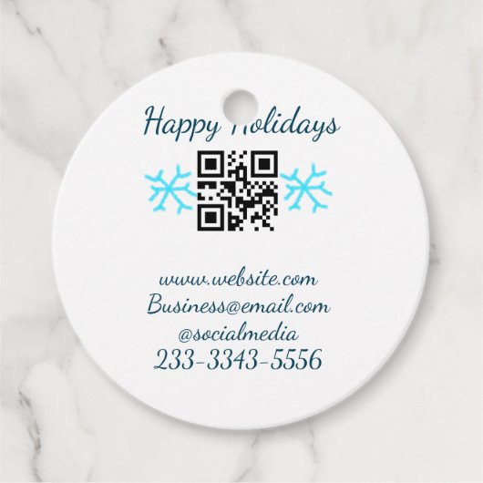 eenvoudige aangepaste QR-code jouw naam toevoegen  Bedankjes Labels (Voorkant)