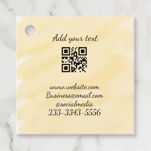 eenvoudige aangepaste QR-code jouw naam toevoegen  Bedankjes Labels (Voorkant)