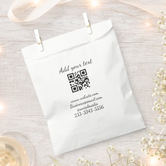 eenvoudige aangepaste QR-code jouw naam toevoegen  Bedankzakje (Geknipt)